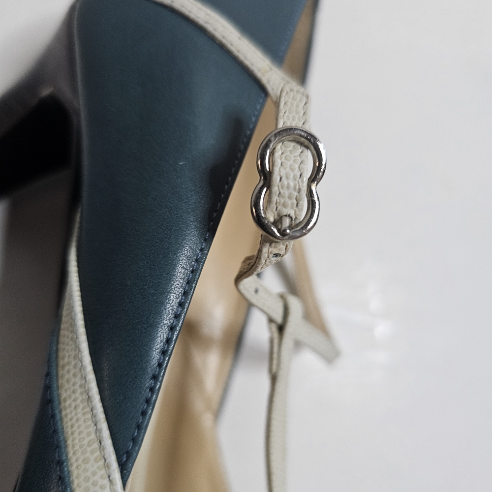 LOFT Women's Teal and Beige T-Strap Flats - Picture 12 of 15